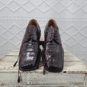 David Eden Vintage Crocodile leather Hand Carfted In Spain Men's Shoes Size 12